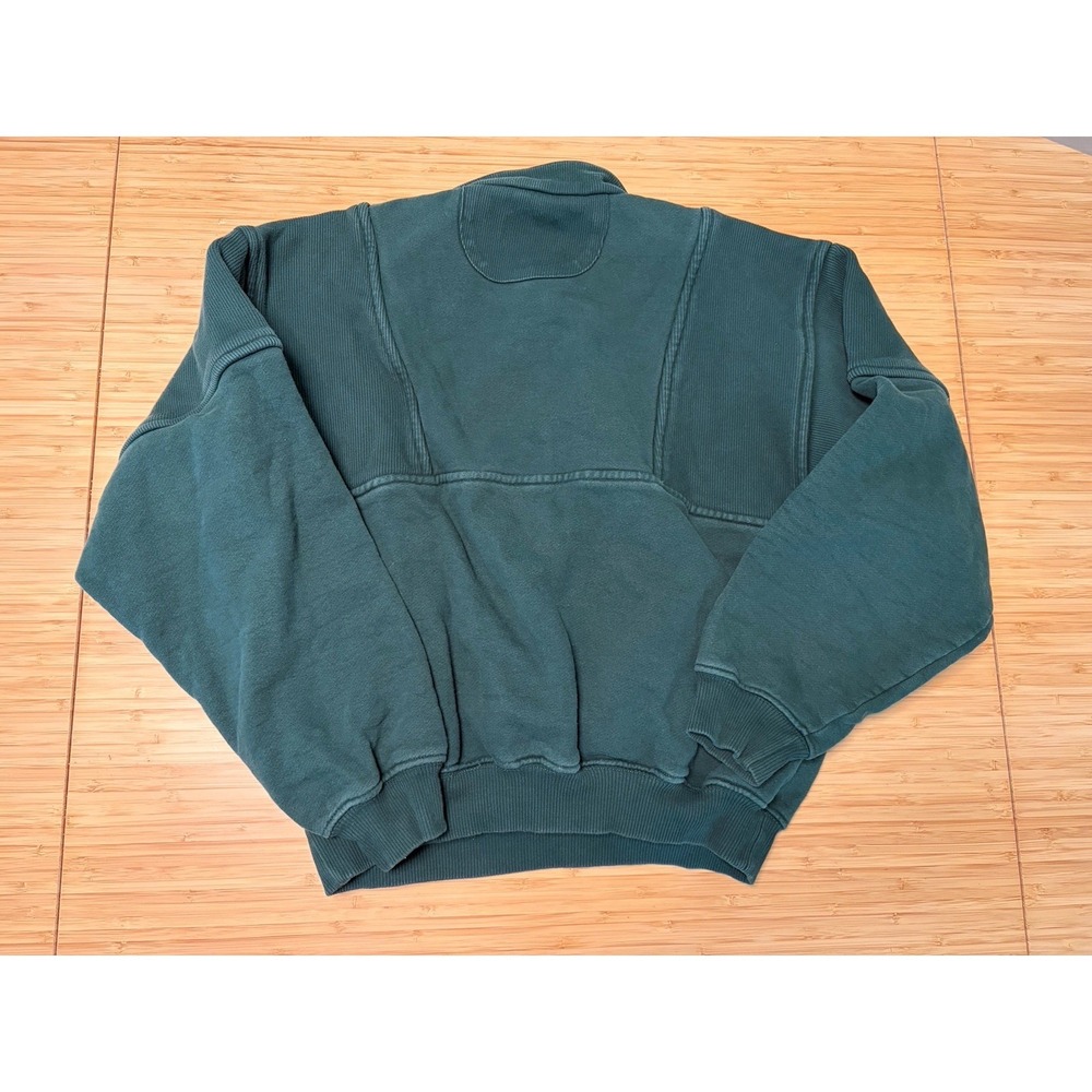 JOAH BROWN retro half zip sweatshirt in Pine Green S/M - Picture 4 of 5